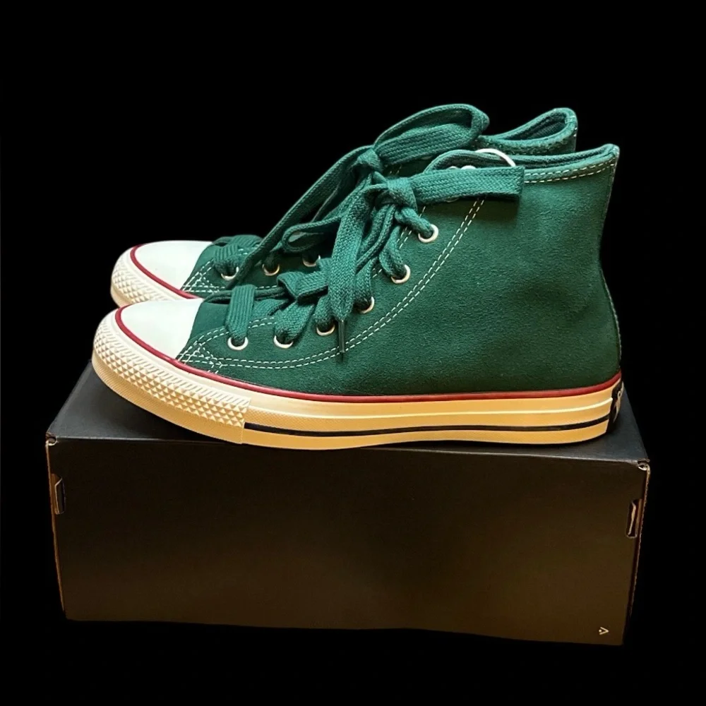 Converse Chuck Taylor All Star High Boys 5 Grade‎ School Hunter Green Envy Suede